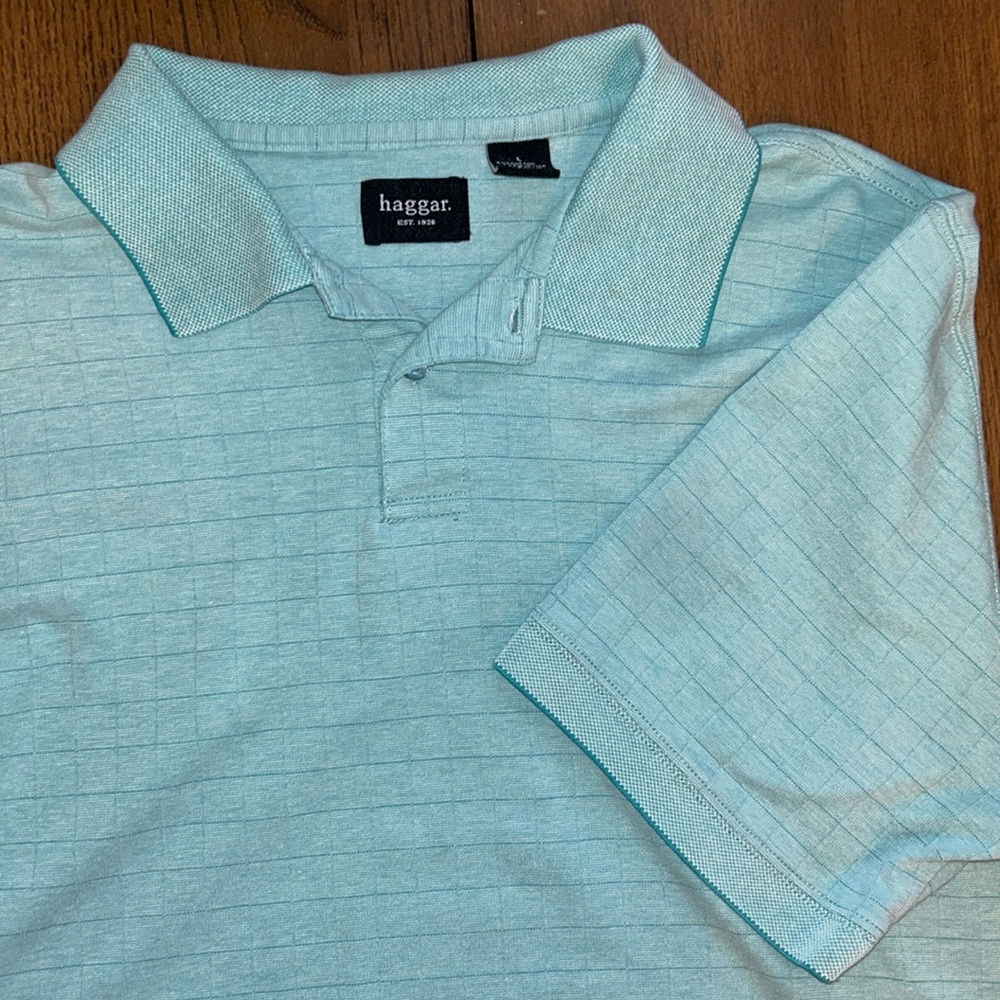Men’s Teal Collard Shirt - Picture 2 of 4